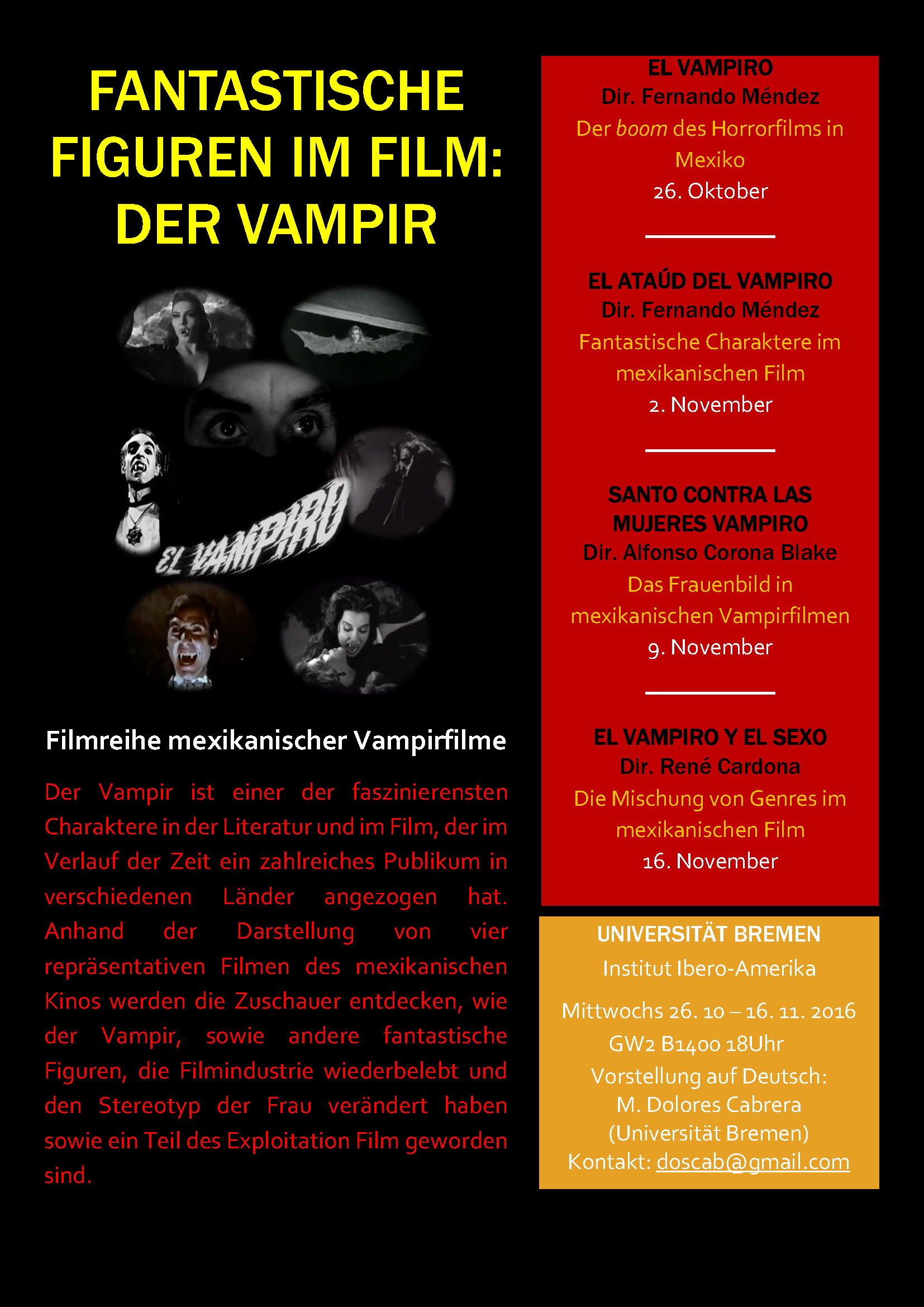 Filmreihe Mexikanische Vampirfilme an der Uni Bremen