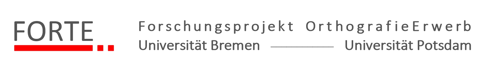 Forschungsprojekt Orthografieerwerb Uni Bremen Uni Potsdam