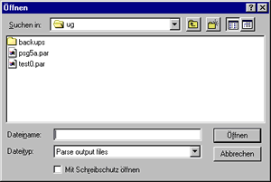 Parse output files