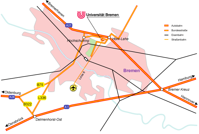 Wie kommt man zur Universität Bremen?